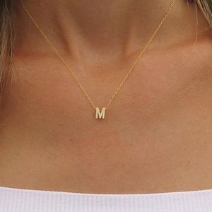Jewelry - Gold dainty M necklace Jewelry - Gold dainty M necklace